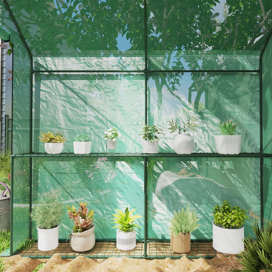 Image 976644_ALTMORE6.jpg, Product 976-644 / Price $79.99, Outsunny Walk-in Greenhouse, Plant Flower Growth Warm House, Green from Outsunny on TSC.ca's Home & Garden department
