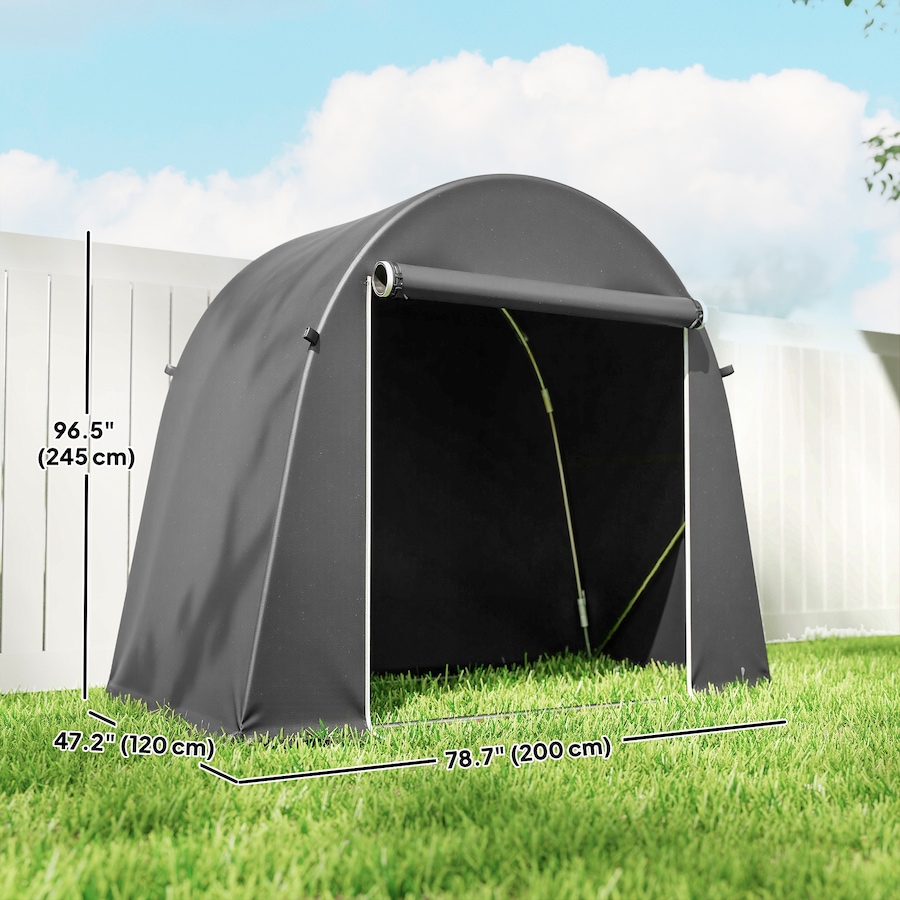 Image 976647_ALTMORE2.jpg, Product 976-647 / Price $129.99, Outsunny 8' x 4' Portable Shed, Waterproof Outdoor Storage Shed Bike Tent from Outsunny on TSC.ca's Home & Garden department