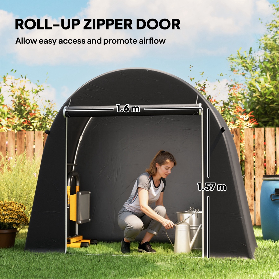Image 976647_ALTMORE5.jpg, Product 976-647 / Price $129.99, Outsunny 8' x 4' Portable Shed, Waterproof Outdoor Storage Shed Bike Tent from Outsunny on TSC.ca's Home & Garden department