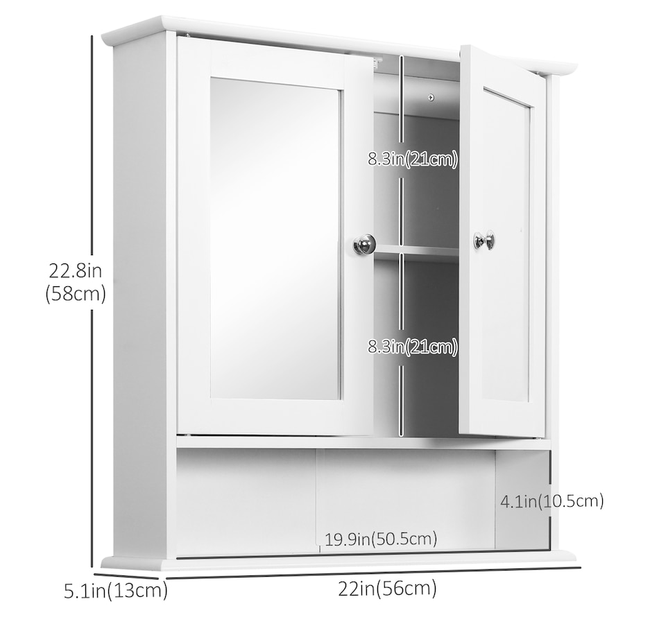 Image 976661_ALTMORE2.jpg, Product 976-661 / Price $62.99 - $72.99, kleankin Medicine Cabinet, Wall-Mounted Bathroom Mirror from Kleankin on TSC.ca's Home & Garden department