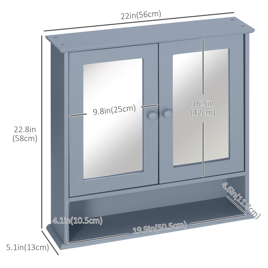 Image 976661_ALTMORE26.jpg, Product 976-661 / Price $62.99 - $69.99, kleankin Medicine Cabinet, Wall-Mounted Bathroom Mirror from Kleankin on TSC.ca's Home & Garden department
