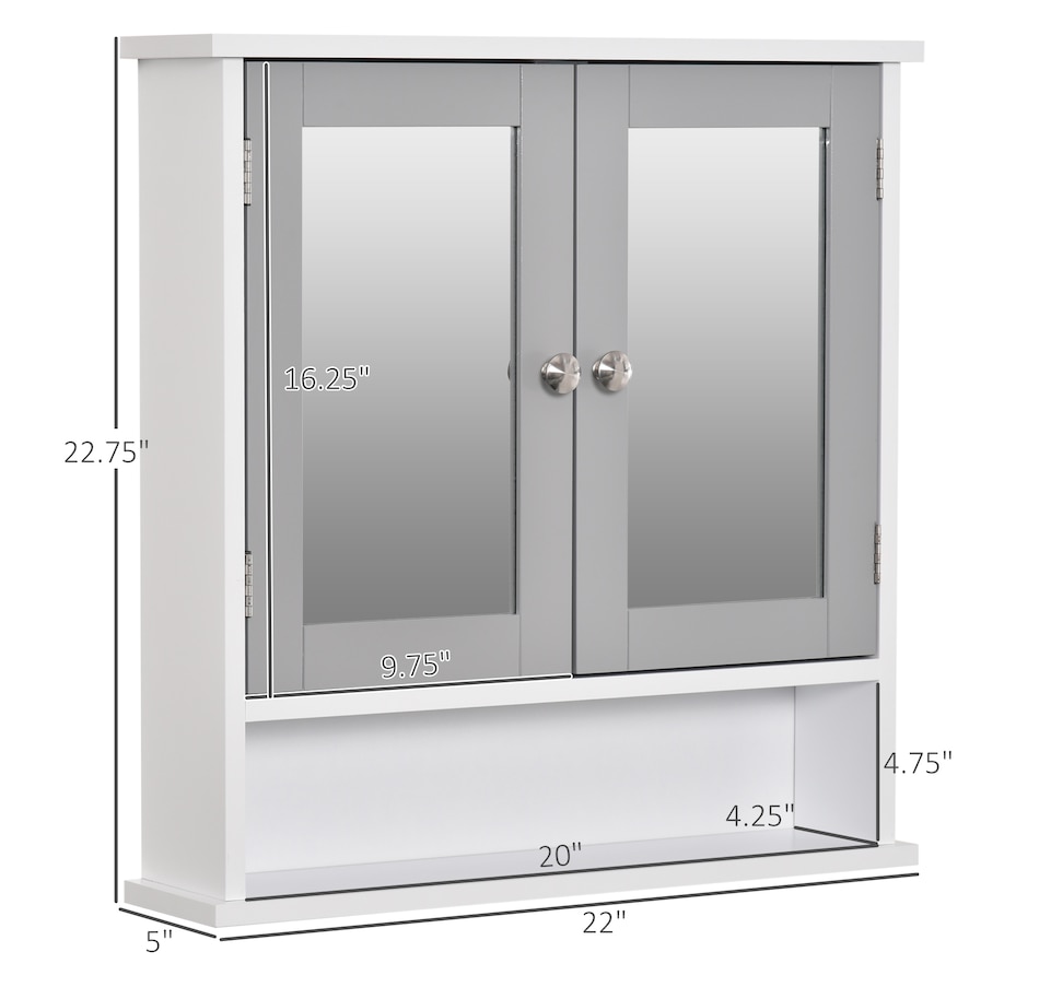 Image 976661_ALTMORE34.jpg, Product 976-661 / Price $62.99 - $72.99, kleankin Medicine Cabinet, Wall-Mounted Bathroom Mirror from Kleankin on TSC.ca's Home & Garden department