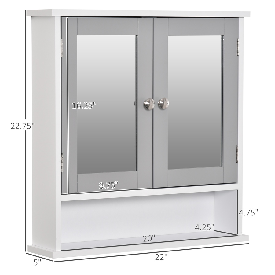 Image 976661_ALTMORE34.jpg, Product 976-661 / Price $62.99 - $69.99, kleankin Medicine Cabinet, Wall-Mounted Bathroom Mirror from Kleankin on TSC.ca's Home & Garden department