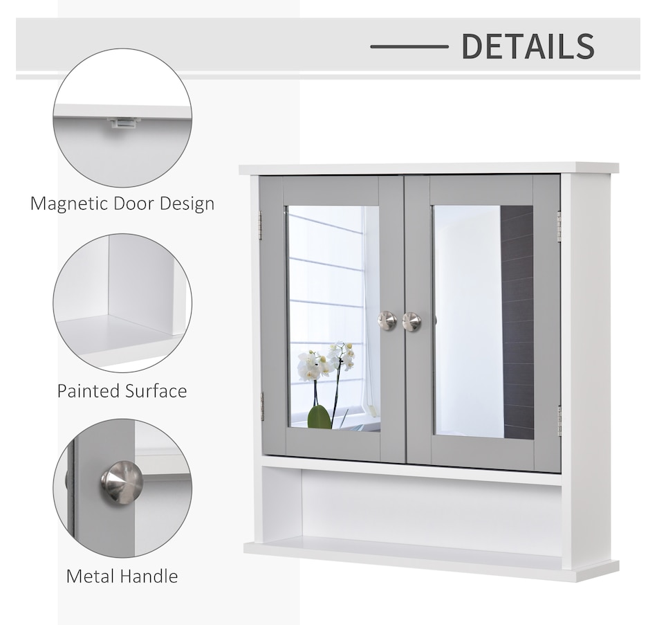 Image 976661_ALTMORE38.jpg, Product 976-661 / Price $62.99 - $72.99, kleankin Medicine Cabinet, Wall-Mounted Bathroom Mirror from Kleankin on TSC.ca's Home & Garden department