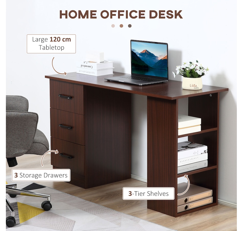 Image 976670_ALTMORE12.jpg, Product 976-670 / Price $134.99 - $166.99, HOMCOM Computer Desk 47 Inches Home Office Desk Study Writing Table from HOMCOM on TSC.ca's Home & Garden department