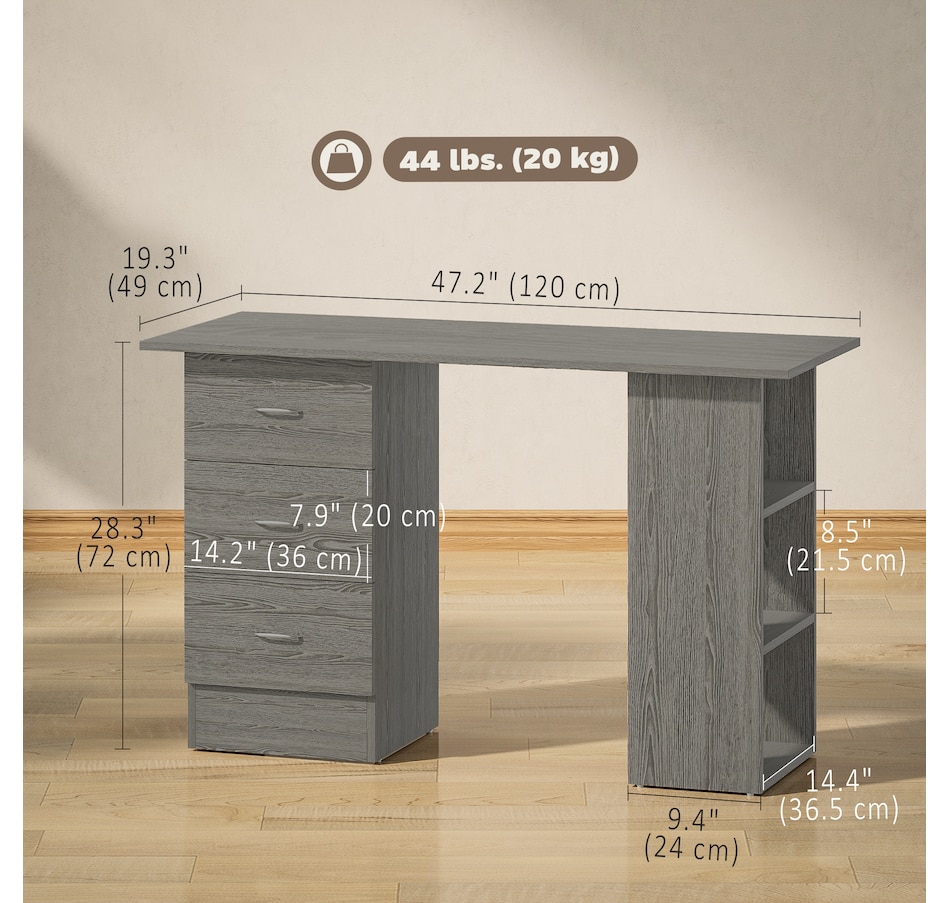 Image 976670_ALTMORE2.jpg, Product 976-670 / Price $134.99 - $166.99, HOMCOM Computer Desk 47 Inches Home Office Desk Study Writing Table from HOMCOM on TSC.ca's Home & Garden department