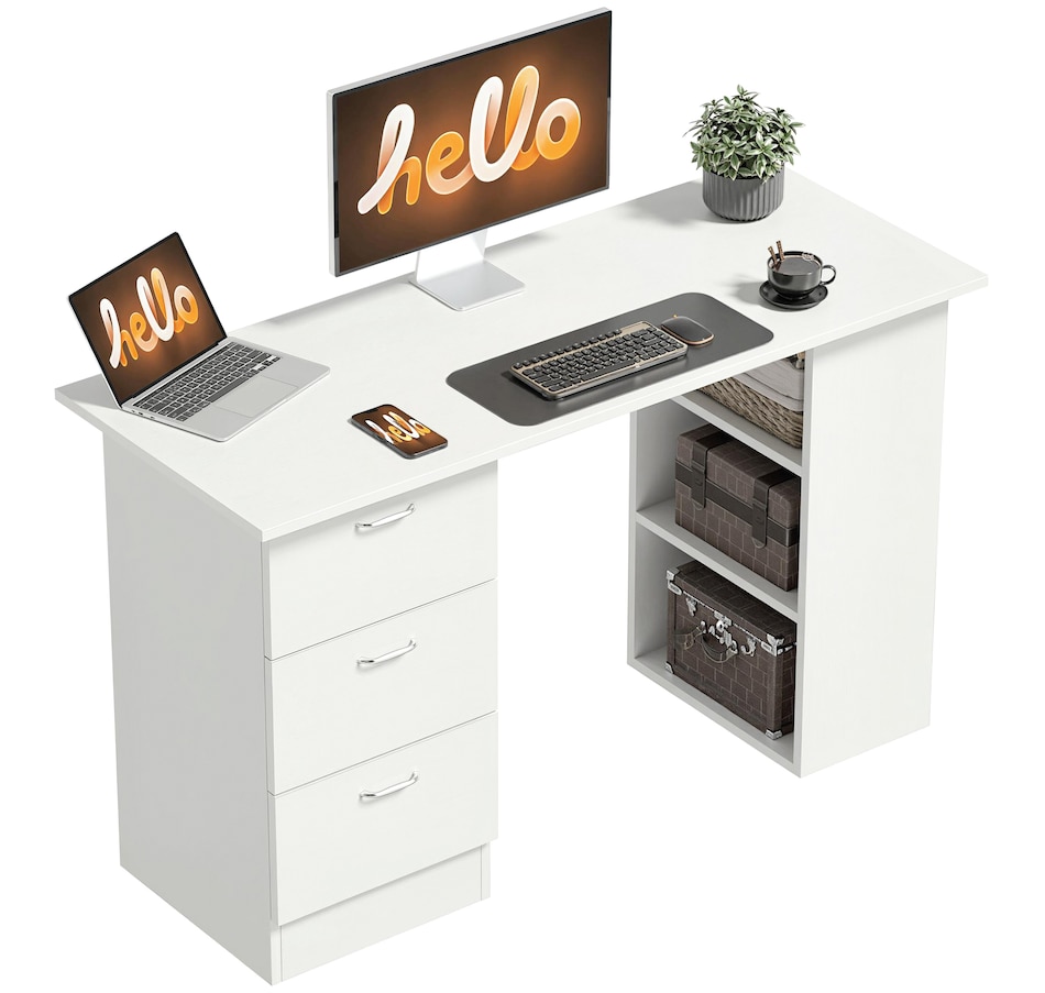 Image 976670_ST04.jpg, Product 976-670 / Price $134.99 - $166.99, HOMCOM Computer Desk 47 Inches Home Office Desk Study Writing Table from HOMCOM on TSC.ca's Home & Garden department