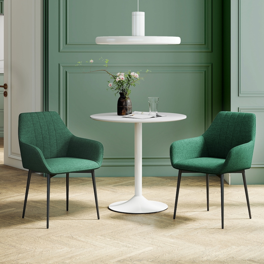 Image 976672_ALTMORE1.jpg, Product 976-672 / Price $189.99 - $209.99, HOMCOM Dining Chairs Upholstered Linen Fabric Metal Legs from HOMCOM on TSC.ca's Home & Garden department