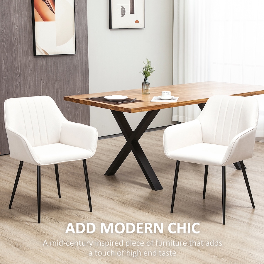 Image 976672_ALTMORE11.jpg, Product 976-672 / Price $189.99 - $209.99, HOMCOM Dining Chairs Upholstered Linen Fabric Metal Legs from HOMCOM on TSC.ca's Home & Garden department