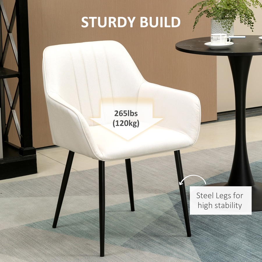 Image 976672_ALTMORE13.jpg, Product 976-672 / Price $189.99 - $209.99, HOMCOM Dining Chairs Upholstered Linen Fabric Metal Legs from HOMCOM on TSC.ca's Home & Garden department