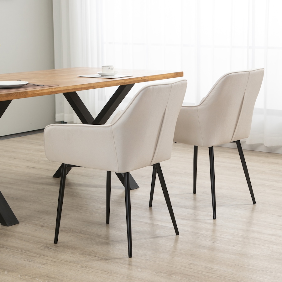 Image 976672_ALTMORE15.jpg, Product 976-672 / Price $189.99 - $209.99, HOMCOM Dining Chairs Upholstered Linen Fabric Metal Legs from HOMCOM on TSC.ca's Home & Garden department
