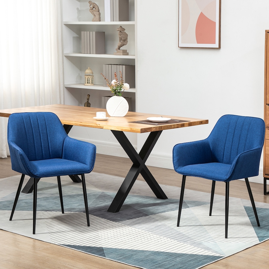 Image 976672_ALTMORE25.jpg, Product 976-672 / Price $189.99 - $209.99, HOMCOM Dining Chairs Upholstered Linen Fabric Metal Legs from HOMCOM on TSC.ca's Home & Garden department