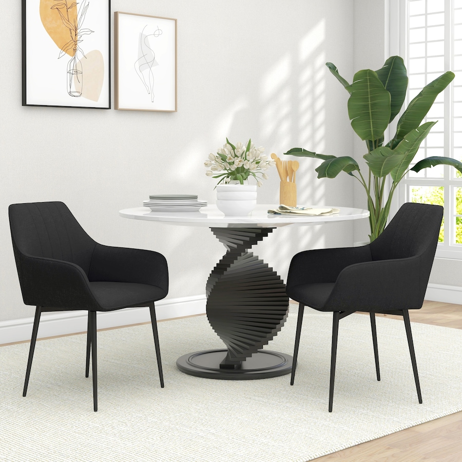 Image 976672_ALTMORE41.jpg, Product 976-672 / Price $189.99 - $209.99, HOMCOM Dining Chairs Upholstered Linen Fabric Metal Legs from HOMCOM on TSC.ca's Home & Garden department