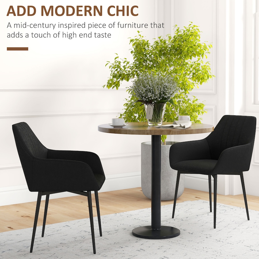 Image 976672_ALTMORE43.jpg, Product 976-672 / Price $189.99 - $209.99, HOMCOM Dining Chairs Upholstered Linen Fabric Metal Legs from HOMCOM on TSC.ca's Home & Garden department