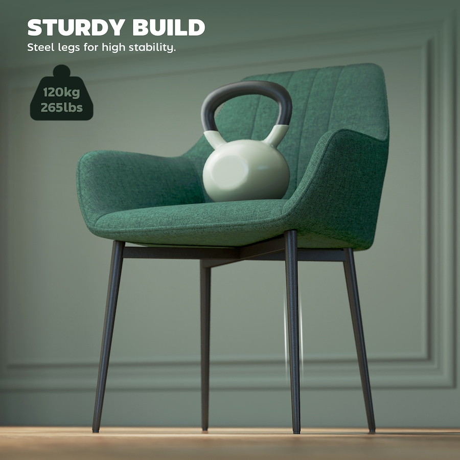 Image 976672_ALTMORE5.jpg, Product 976-672 / Price $189.99 - $209.99, HOMCOM Dining Chairs Upholstered Linen Fabric Metal Legs from HOMCOM on TSC.ca's Home & Garden department