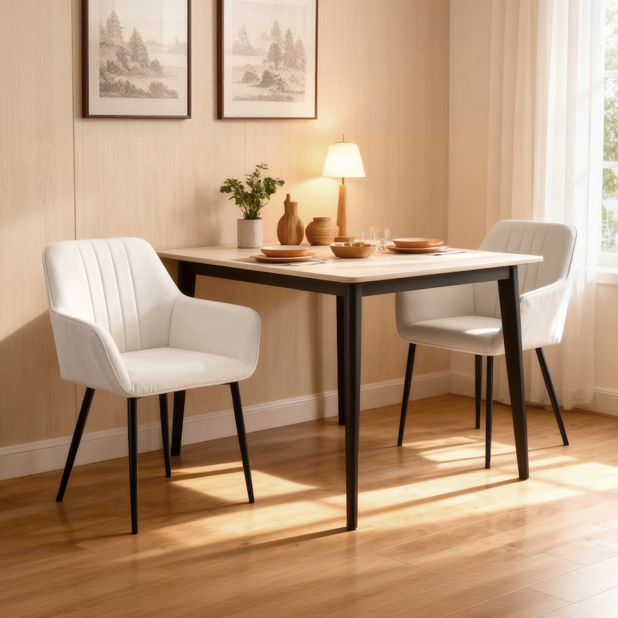 Image 976672_ALTMORE9.jpg, Product 976-672 / Price $189.99 - $209.99, HOMCOM Dining Chairs Upholstered Linen Fabric Metal Legs from HOMCOM on TSC.ca's Home & Garden department