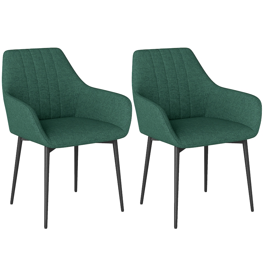 Image 976672_ST01.jpg, Product 976-672 / Price $189.99 - $209.99, HOMCOM Dining Chairs Upholstered Linen Fabric Metal Legs from HOMCOM on TSC.ca's Home & Garden department