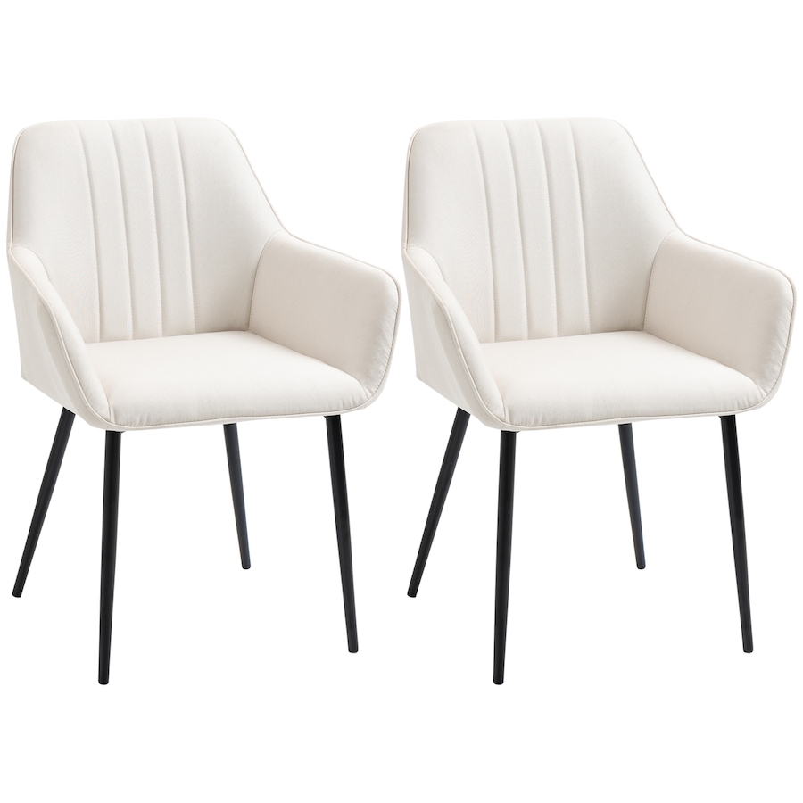 Image 976672_ST02.jpg, Product 976-672 / Price $189.99 - $209.99, HOMCOM Dining Chairs Upholstered Linen Fabric Metal Legs from HOMCOM on TSC.ca's Home & Garden department