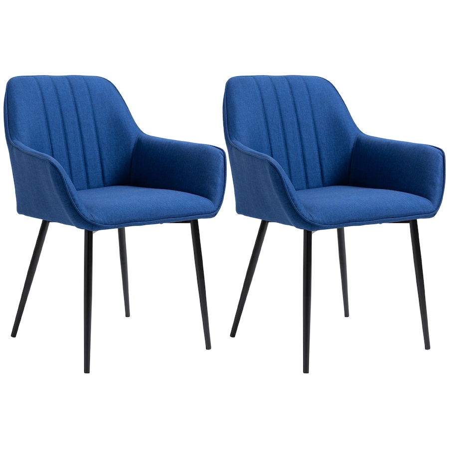 Image 976672_ST04.jpg, Product 976-672 / Price $189.99 - $209.99, HOMCOM Dining Chairs Upholstered Linen Fabric Metal Legs from HOMCOM on TSC.ca's Home & Garden department