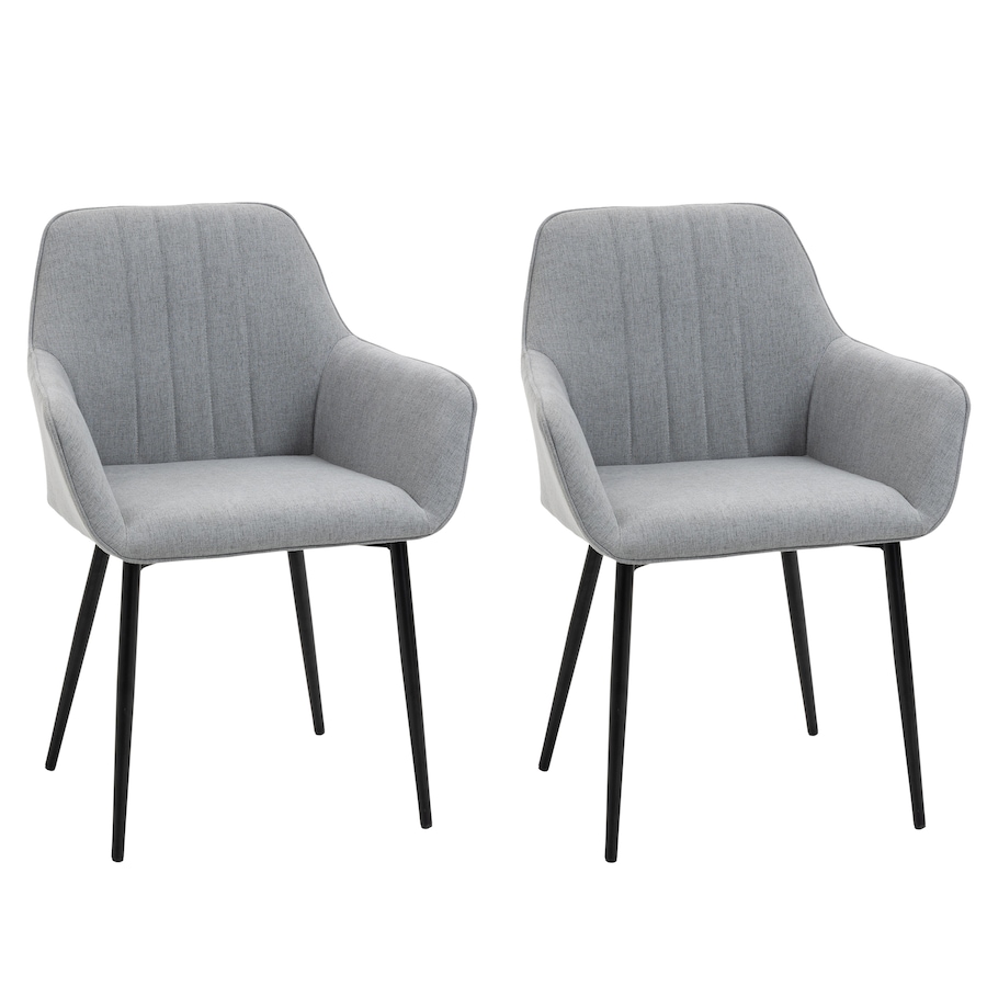 Image 976672_ST05.jpg, Product 976-672 / Price $189.99 - $209.99, HOMCOM Dining Chairs Upholstered Linen Fabric Metal Legs from HOMCOM on TSC.ca's Home & Garden department