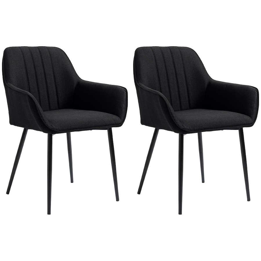 Image 976672_ST06.jpg, Product 976-672 / Price $189.99 - $209.99, HOMCOM Dining Chairs Upholstered Linen Fabric Metal Legs from HOMCOM on TSC.ca's Home & Garden department