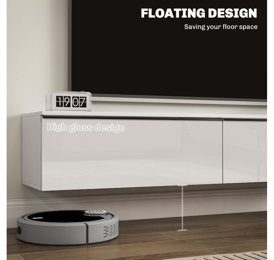 Image 976676_ALTMORE3.jpg, Product 976-676 / Price $129.99 - $179.99, HOMCOM Wall Mounted TV Stand with Storage 2 Flip Doors High Gloss from HOMCOM on TSC.ca's Home & Garden department