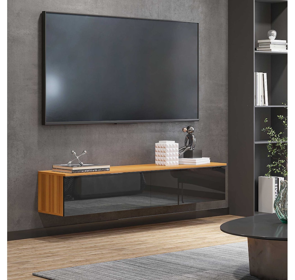 Image 976676_ALTMORE9.jpg, Product 976-676 / Price $129.99 - $179.99, HOMCOM Wall Mounted TV Stand with Storage 2 Flip Doors High Gloss from HOMCOM on TSC.ca's Home & Garden department