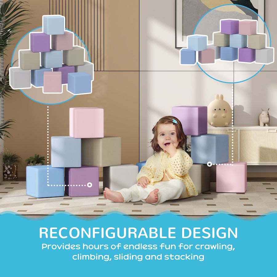Image 976683_ALTMORE4.jpg, Product 976-683 / Price $99.99, Soozier 12 Piece Foam Blocks Soft Play Equipment for Kids from Soozier on TSC.ca's Home & Garden department