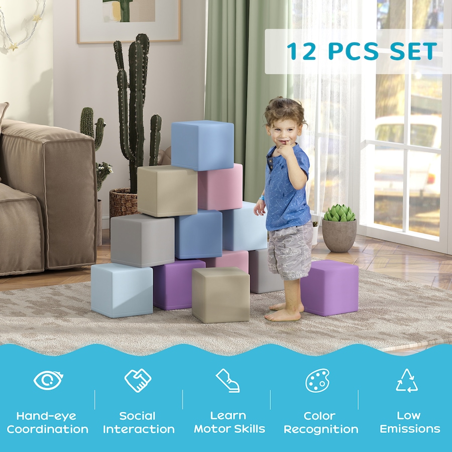 Image 976683_ALTMORE6.jpg, Product 976-683 / Price $99.99, Soozier 12 Piece Foam Blocks Soft Play Equipment for Kids from Soozier on TSC.ca's Home & Garden department