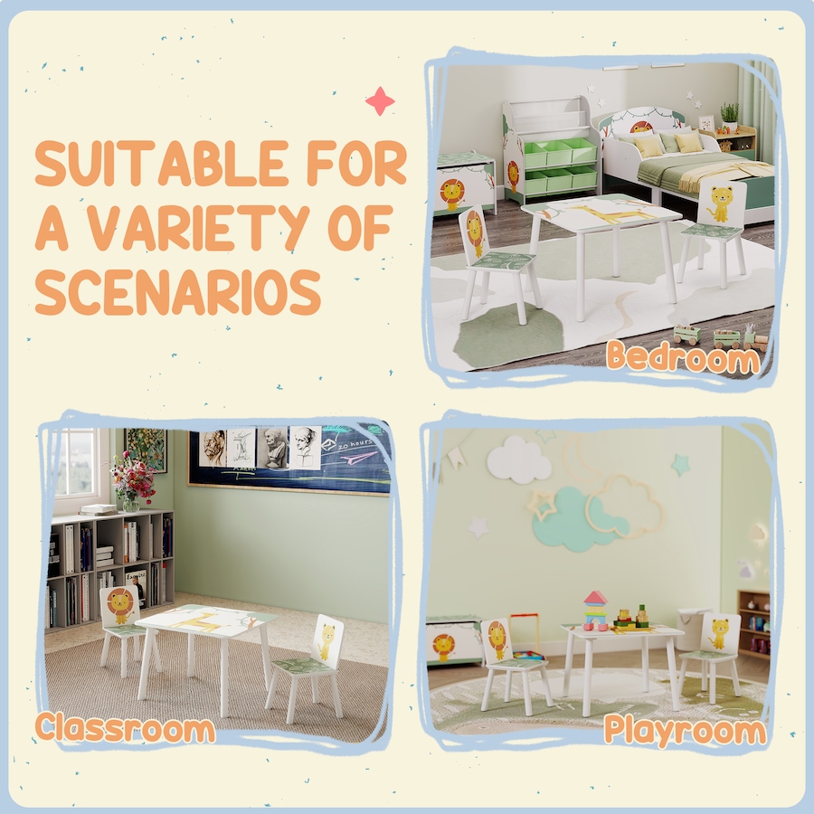 Image 976688_ALTMORE7.jpg, Product 976-688 / Price $79.98, Qaba 3-Piece Kids Table and Chair Set for Boys and Girls Aged 3-8, Green from Qaba on TSC.ca's Home & Garden department