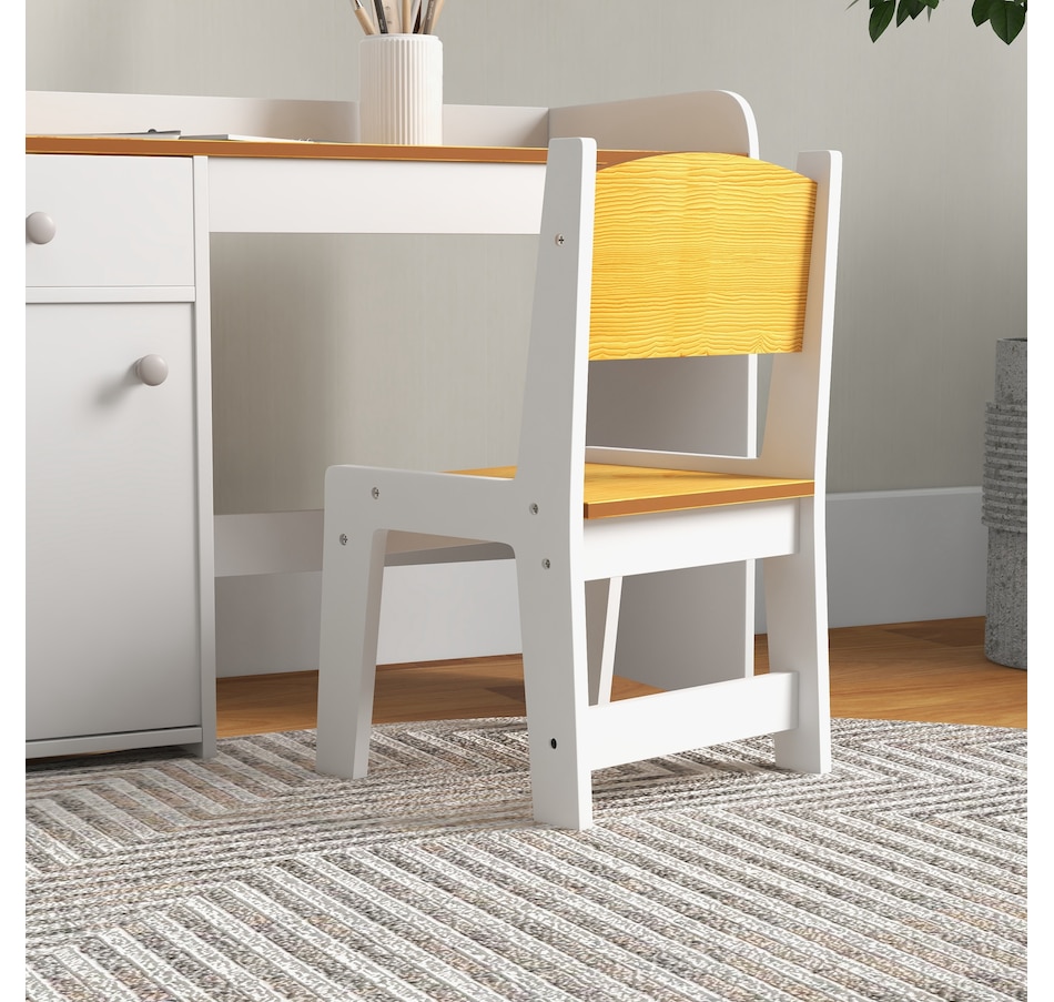 Image 976693_ALTMORE7.jpg, Product 976-693 / Price $119.99, Qaba Kids Desk and Chair Set for 3-6 Year Old with Storage Drawer, White from Qaba on TSC.ca's Home & Garden department