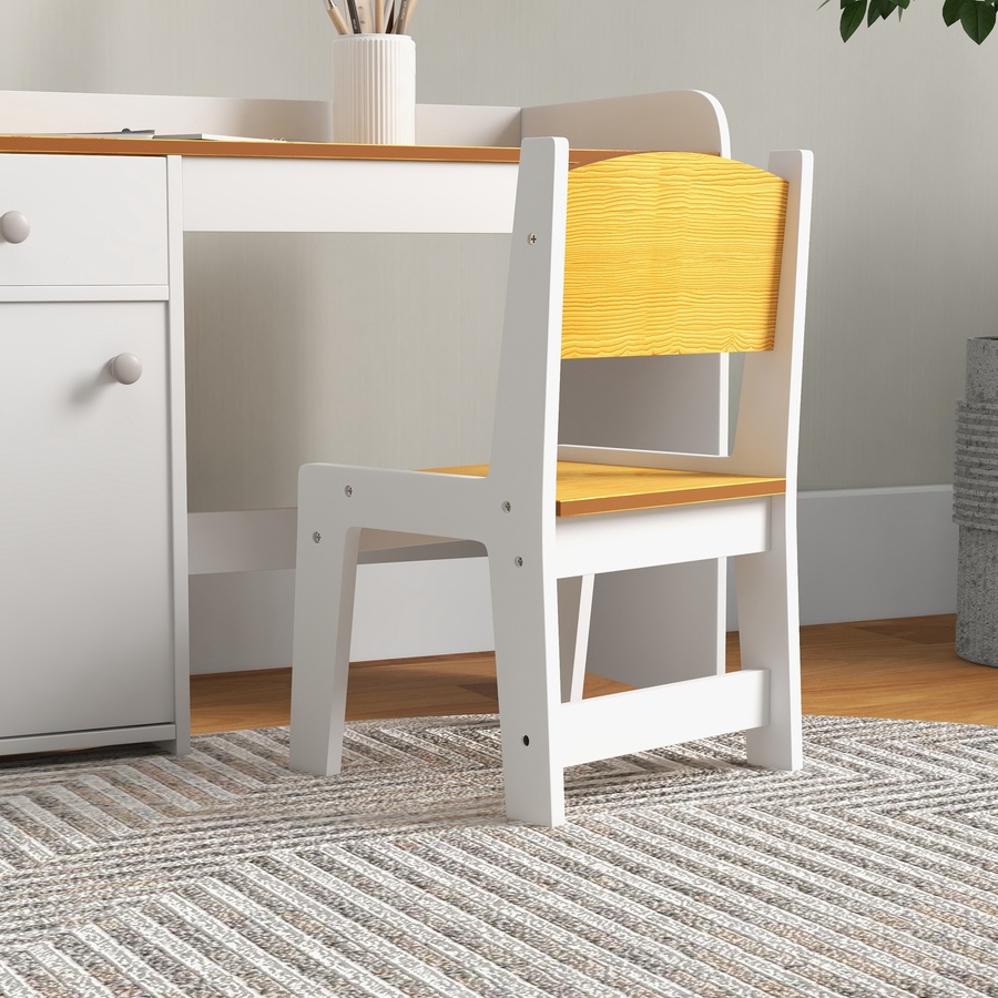 Image 976693_ALTMORE7.jpg, Product 976-693 / Price $129.99, Qaba Kids Desk and Chair Set for 3-6 Year Old with Storage Drawer, White from Qaba on TSC.ca's Home & Garden department