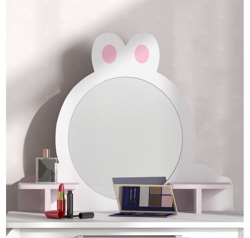 Image 976694_ALTMORE7.jpg, Product 976-694 / Price $99.99, Qaba Kids Vanity Table with Mirror and Stool, Unicorn Design, White from Qaba on TSC.ca's Home & Garden department