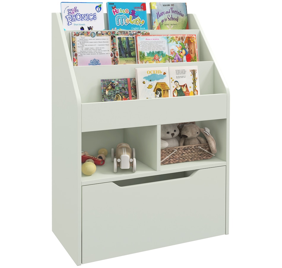 Image 976703.jpg, Product 976-703 / Price $113.99, HOMCOM Kids Bookcase with Storage Drawer for Books, Reading Nook, Green from HOMCOM on TSC.ca's Home & Garden department