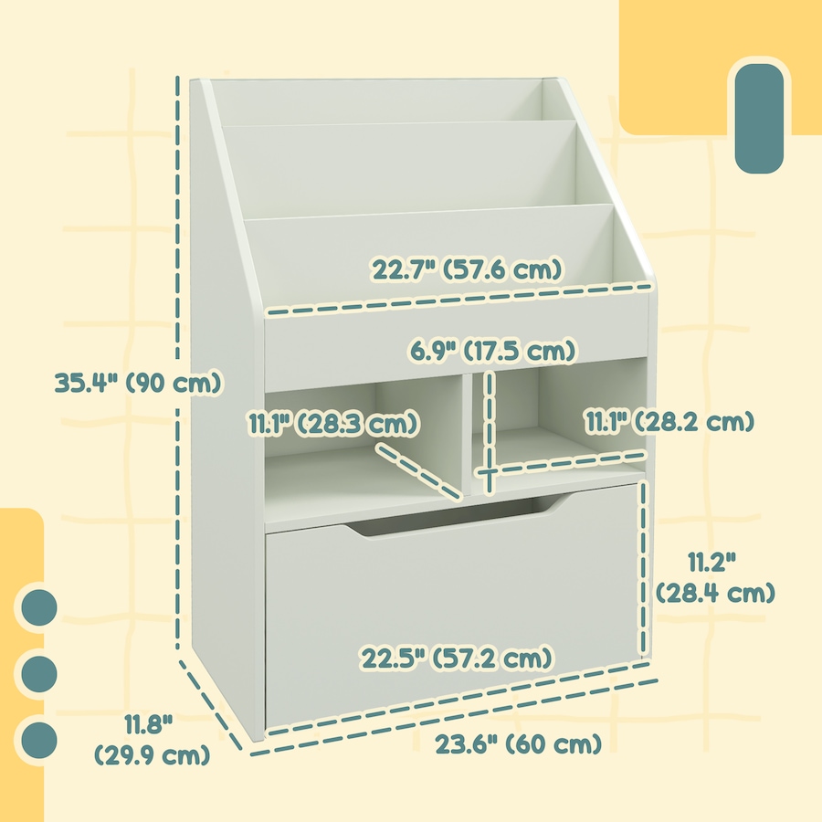 Image 976703_ALTMORE2.jpg, Product 976-703 / Price $119.99, HOMCOM Kids Bookcase with Storage Drawer for Books, Reading Nook, Green from HOMCOM on TSC.ca's Home & Garden department