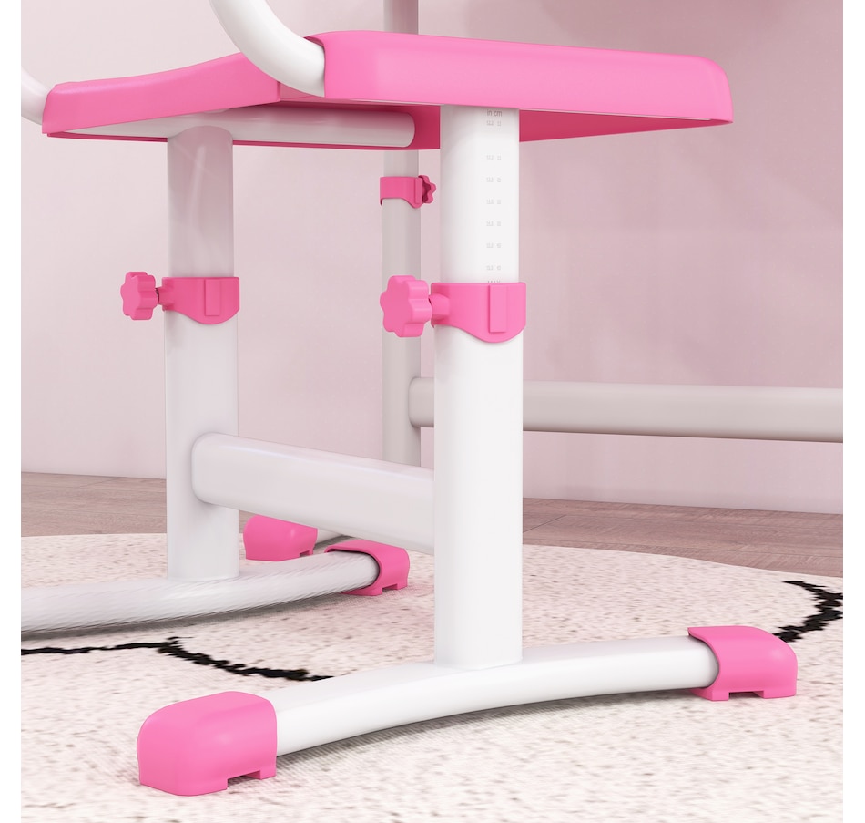 Image 976704_ALTMORE8.jpg, Product 976-704 / Price $156.99, Qaba Kids Desk and Chair Set Height Adjustable Student Writing Desk, Pink from Qaba on TSC.ca's Home & Garden department