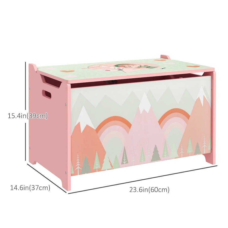 Image 976705_ALTMORE2.jpg, Product 976-705 / Price $69.95, Qaba Toy Box with Lid, Toy Chest Storage Organizer for Bedroom, Pink from Qaba on TSC.ca's Home & Garden department