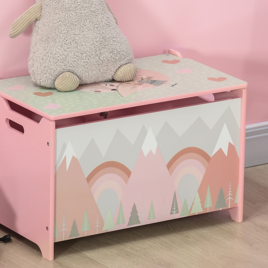 Image 976705_ALTMORE7.jpg, Product 976-705 / Price $69.95, Qaba Toy Box with Lid, Toy Chest Storage Organizer for Bedroom, Pink from Qaba on TSC.ca's Home & Garden department