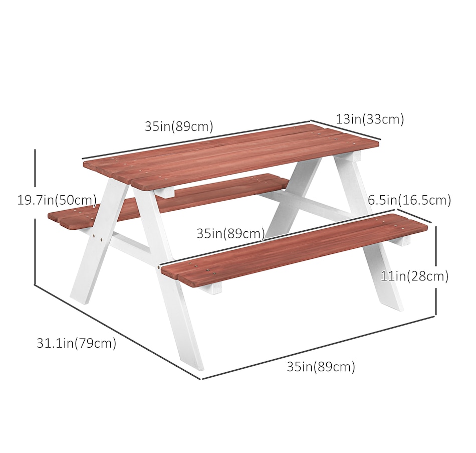 Image 976710_ALTMORE2.jpg, Product 976-710 / Price $79.99, Outsunny Wooden Kids Picnic Table Set for Kids Aged 3-8 Years Old from Outsunny on TSC.ca's Home & Garden department