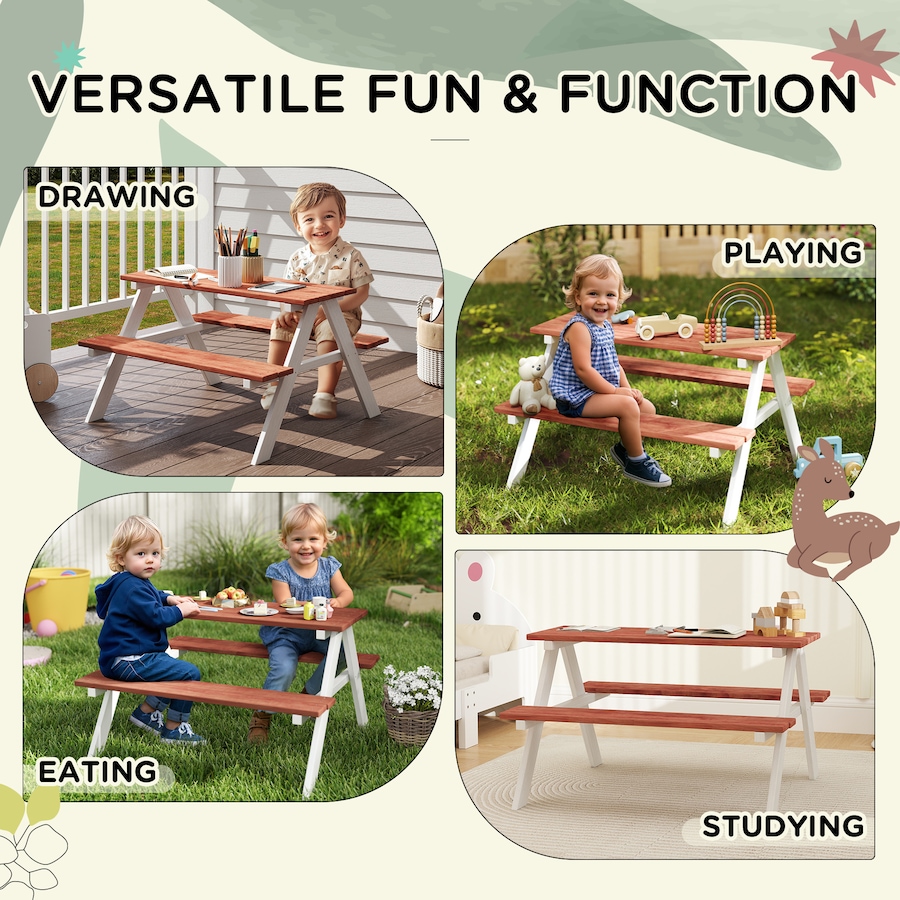 Image 976710_ALTMORE3.jpg, Product 976-710 / Price $84.99, Outsunny Wooden Kids Picnic Table Set for Kids Aged 3-8 Years Old from Outsunny on TSC.ca's Home & Garden department
