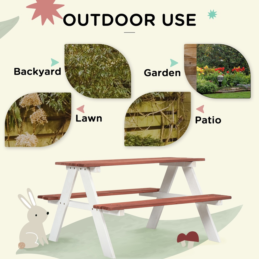 Image 976710_ALTMORE4.jpg, Product 976-710 / Price $84.99, Outsunny Wooden Kids Picnic Table Set for Kids Aged 3-8 Years Old from Outsunny on TSC.ca's Home & Garden department