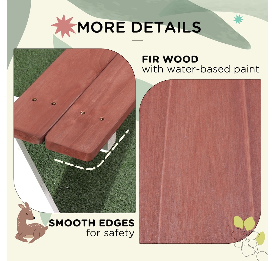 Image 976710_ALTMORE7.jpg, Product 976-710 / Price $79.99, Outsunny Wooden Kids Picnic Table Set for Kids Aged 3-8 Years Old from Outsunny on TSC.ca's Home & Garden department