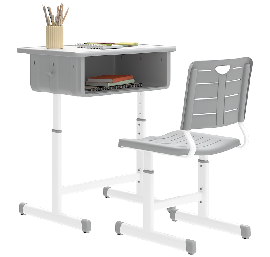 Image 976713.jpg, Product 976-713 / Price $133.99, Qaba Kids Desk and Chair Set, Height Adjustable Children Study Desk and Chair from Qaba on TSC.ca's Home & Garden department