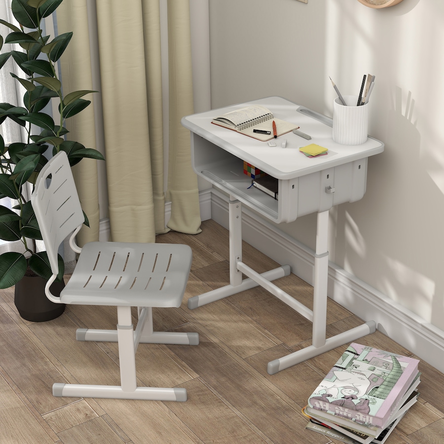 Image 976713_ALTMORE7.jpg, Product 976-713 / Price $132.99, Qaba Kids Desk and Chair Set, Height Adjustable Children Study Desk and Chair from Qaba on TSC.ca's Home & Garden department