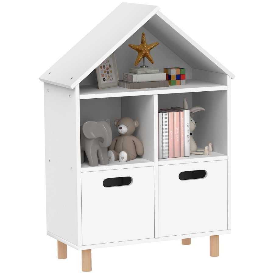 Image 976720.jpg, Product 976-720 / Price $104.99, Qaba 3 Tier Kids Bookshelf with Two Drawers, for Bedroom, Kids Room White from Qaba on TSC.ca's Home & Garden department