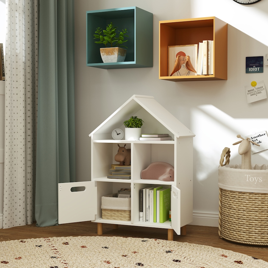 Image 976720_ALTMORE6.jpg, Product 976-720 / Price $104.99, Qaba 3 Tier Kids Bookshelf with Two Drawers, for Bedroom, Kids Room White from Qaba on TSC.ca's Home & Garden department