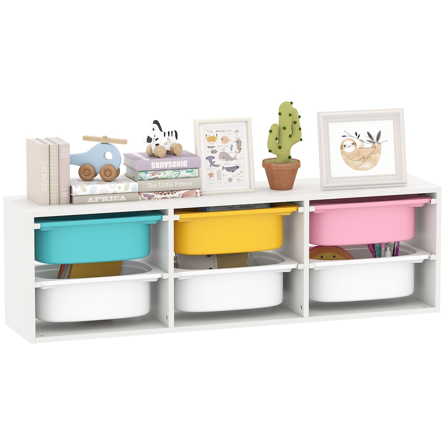 Image 976724.jpg, Product 976-724 / Price $82.99, Qaba Kids Toy Storage Organizer with 6 Removable Plastic Bins from Qaba on TSC.ca's Home & Garden department