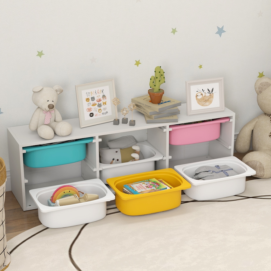 Image 976724_ALTMORE7.jpg, Product 976-724 / Price $82.99, Qaba Kids Toy Storage Organizer with 6 Removable Plastic Bins from Qaba on TSC.ca's Home & Garden department