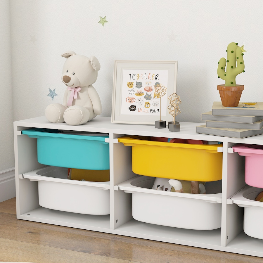 Image 976724_ALTMORE8.jpg, Product 976-724 / Price $82.99, Qaba Kids Toy Storage Organizer with 6 Removable Plastic Bins from Qaba on TSC.ca's Home & Garden department