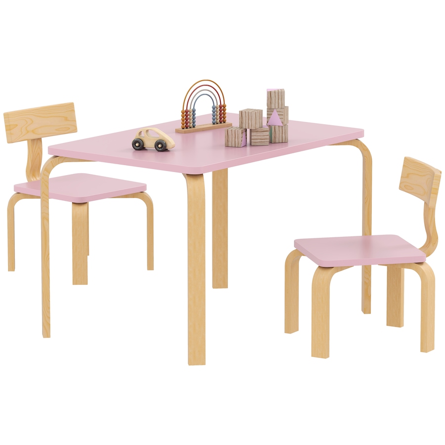 Image 976730.jpg, Product 976-730 / Price $68.99, Qaba Kids Table and 2 Chair Set, Toddler Table and Chairs, Pink from Qaba on TSC.ca's Home & Garden department